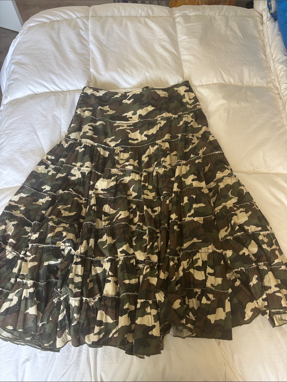 Miss Me Camouflage Maxi Skirt with Embroidered Dragon - Picture 2 of 9